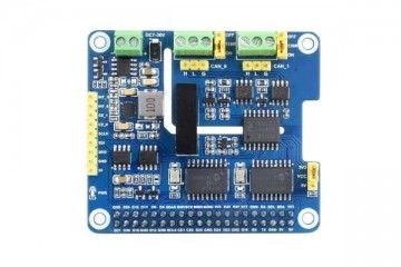 Nekategorizirano WAVESHARE 2-Channel Isolated CAN Bus Expansion HAT For Raspberry Pi, Dual Chips Solution, Stackable Design For Expanding Multiple CAN Channels, Raspberry Pi HAT, Waveshare 27338