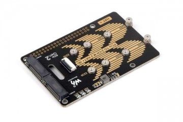 HATs WAVESHARE PCIe To 2-Ch M.2 Adapter Type B for Raspberry Pi 5, Compatible with 2280 / 2260 / 2242 / 2230 size NVMe Protocol M.2 SSD, Raspberry Pi 5 NVMe HAT, Waveshare 27710